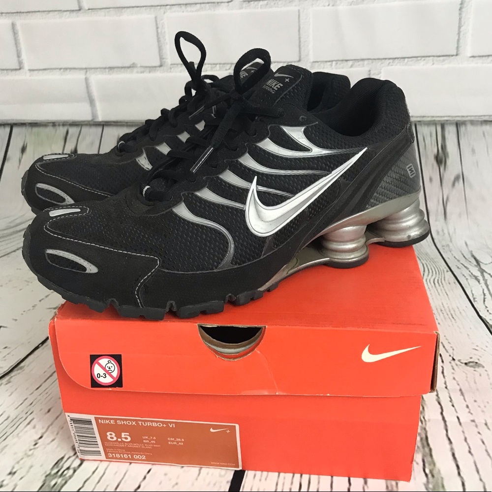Nike Shox Turbo + VI black shocks running bounce